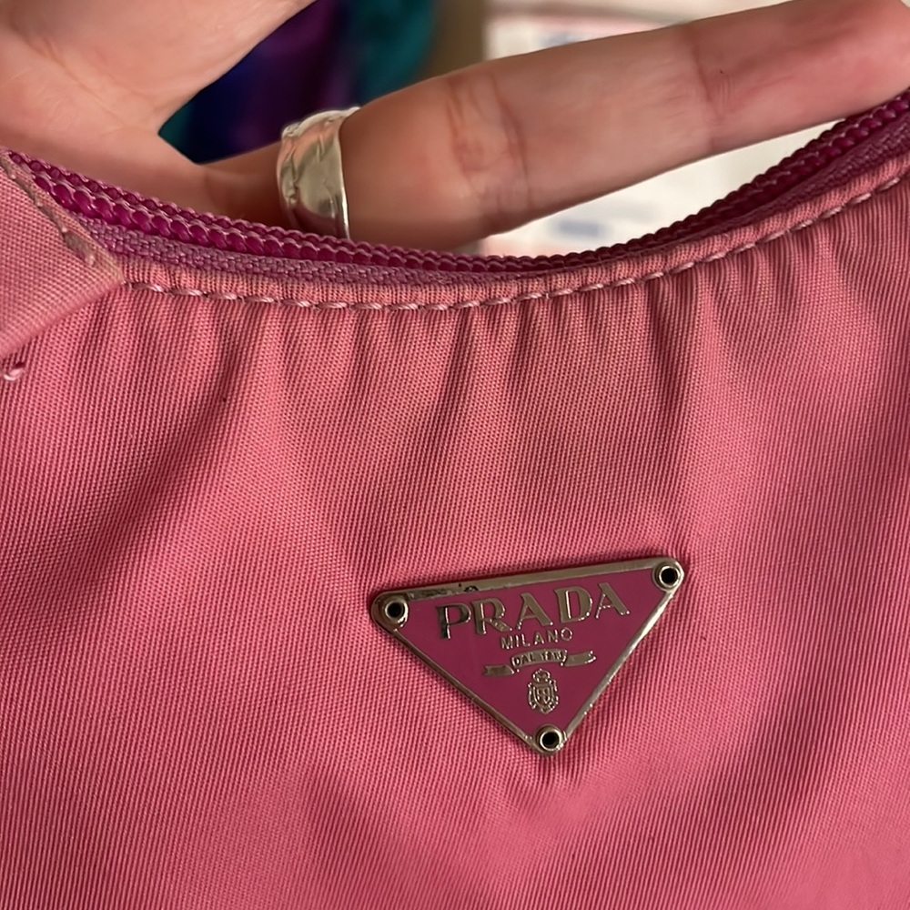 Vintage Y2K Prada Nylon Tessuto Mini Hobo - PINK! - Picture 4 of 16
